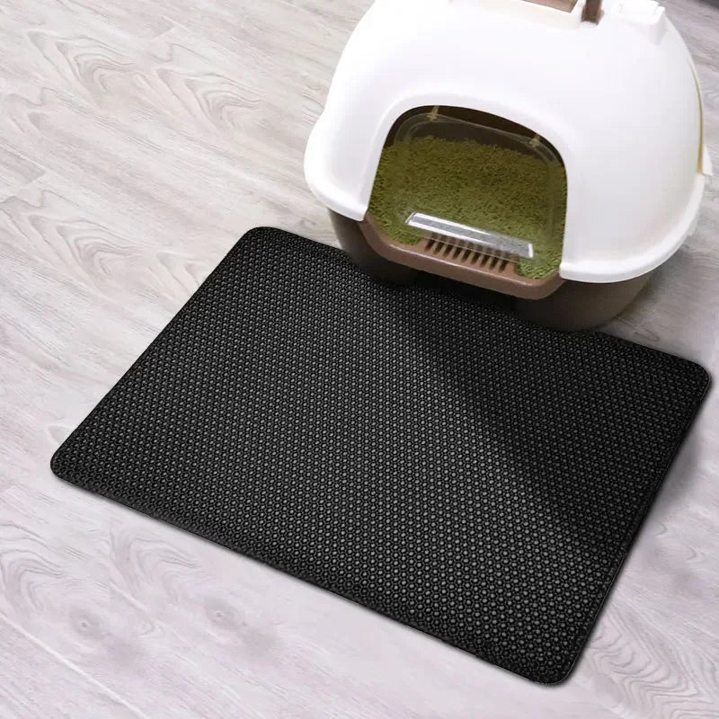 Double Layer Waterproof Cat Litter Mat โ Non-Slip & Easy Clean Pad