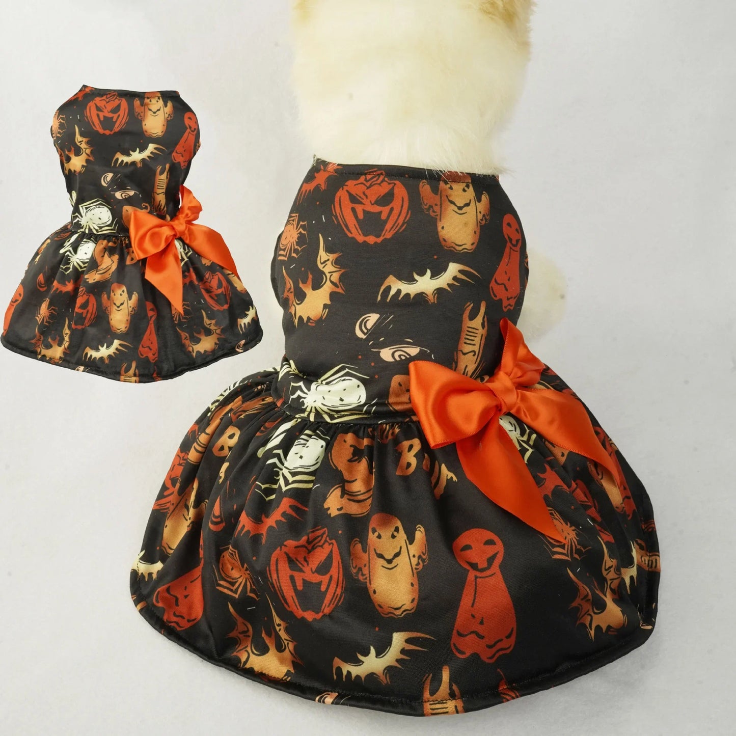 Halloween Pumpkin Print Pet Dress - Cedar Paw Co