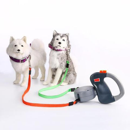 Retractable Dual Dog Walking Leash – Automatic & Durable - Cedar Paw Co