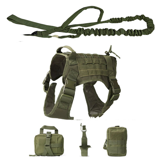 Tactical Dog Vest Set – Outdoor Wear-Resistant 5-Piece Kit - Cedar Paw Co