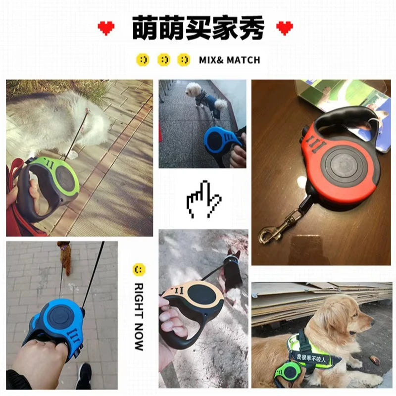 Automatic Retractable Dog Leash – 3M / 5M Strong Nylon Traction Rope