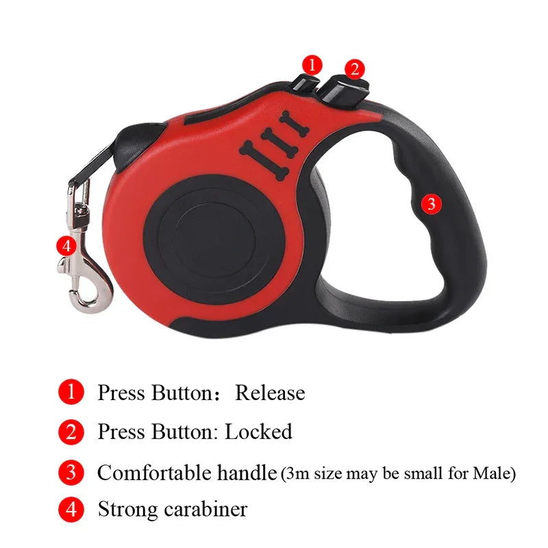 Automatic Retractable Dog Leash (3m / 5m) - Cedar Paw Co