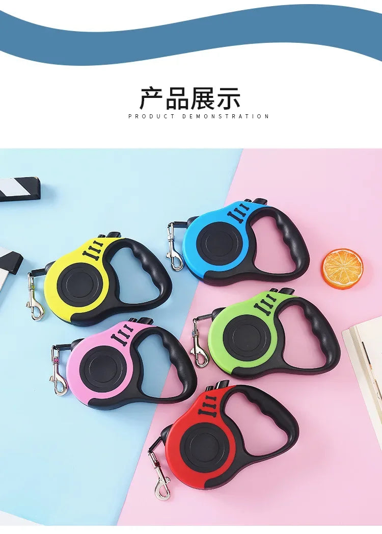 Automatic Retractable Dog Leash – 3M / 5M Strong Nylon Traction Rope