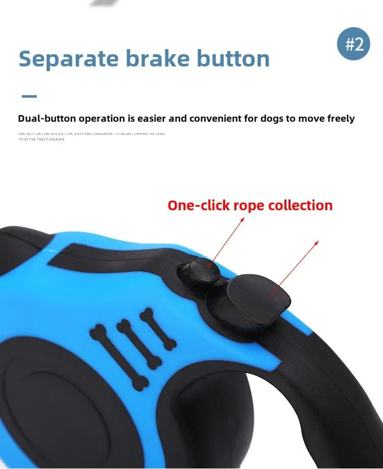 Automatic Retractable Dog Leash – 3M / 5M Strong Nylon Traction Rope